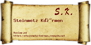 Steinmetz Kármen névjegykártya